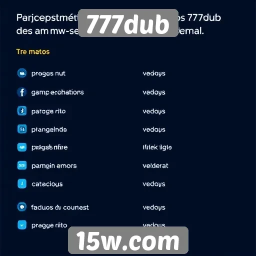 Métodos de pagamento aceitos no 777dub